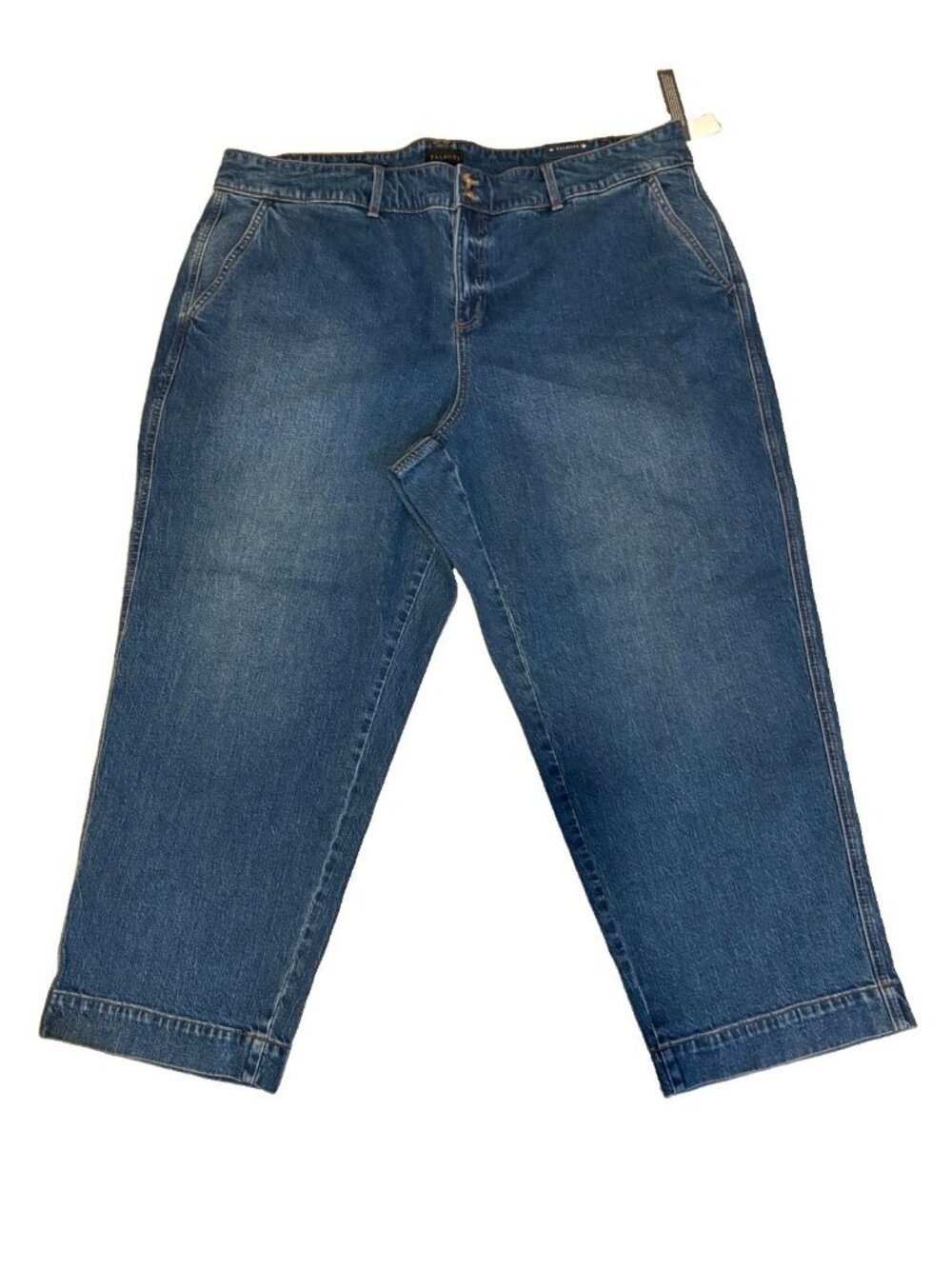 New Talbots Straight Leg Ankle Jeans Size 22W High Waist Blue Medium Wash